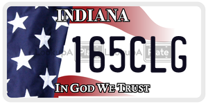165CLG license plate in Indiana