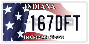 167DFT  license plate in IN