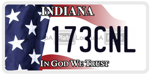173CNL license plate in Indiana