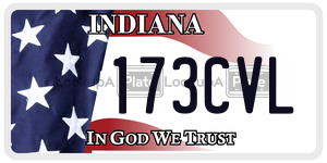 173CVL license plate in Indiana