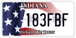 183FBF  license plate in IN