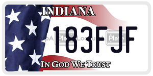 183FJF  license plate in IN