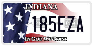 185EZA  license plate in IN