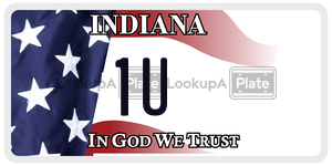 1U license plate in Indiana