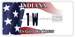 1W license plate in Indiana