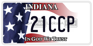 21CCP  license plate in IN