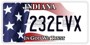232EVX  license plate in IN