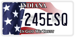 245ESQ  license plate in IN