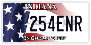 254ENR  license plate in IN