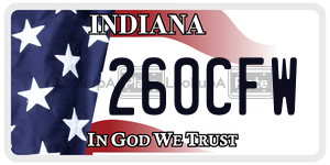 260CFW  license plate in IN