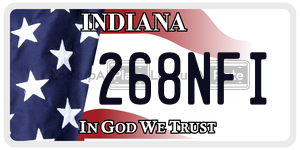 268NFI license plate in Indiana