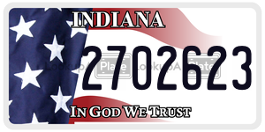 2702623  license plate in IN
