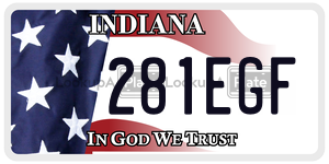 281EGF license plate in Indiana