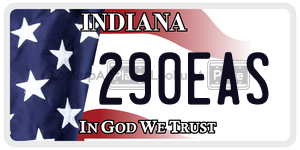 290EAS  license plate in IN