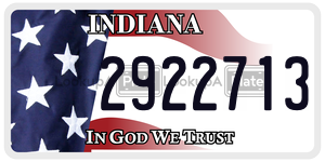 2922713  license plate in IN