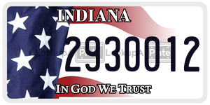 2930012  license plate in IN