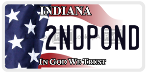 2NDPOND  license plate in IN