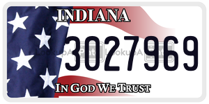 3027969  license plate in IN