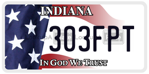 303FPT  license plate in IN