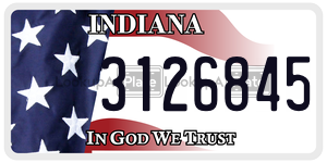 3126845 license plate in Indiana