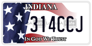 314CCJ license plate in Indiana