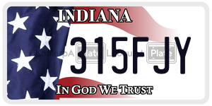 315FJY  license plate in IN