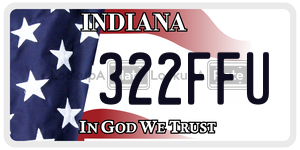 322FFU  license plate in IN