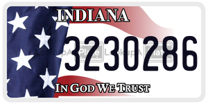3230286 license plate in Indiana
