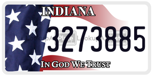 3273885  license plate in IN