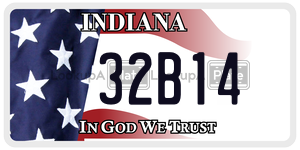 32B14  license plate in IN