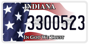 3300523 license plate in Indiana