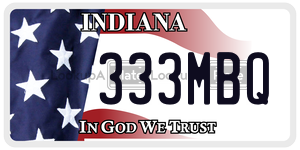 333MBQ license plate in Indiana