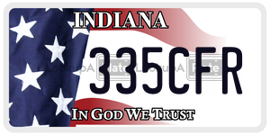 335CFR license plate in Indiana
