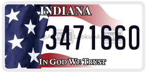 3471660  license plate in IN