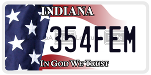 354FEM  license plate in IN