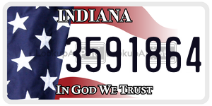 3591864  license plate in IN