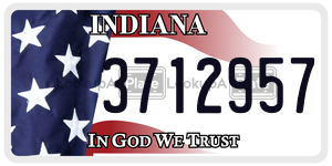 3712957 license plate in Indiana