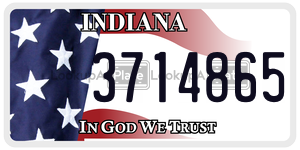 3714865  license plate in IN