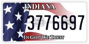 3776697  license plate in IN
