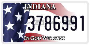 3786991  license plate in IN