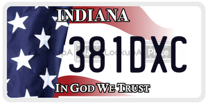 381DXC  license plate in IN