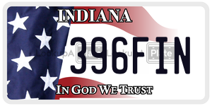 396FIN  license plate in IN