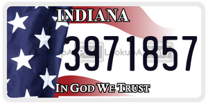 3971857  license plate in IN