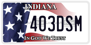 403DSM  license plate in IN
