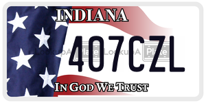 407CZL  license plate in IN