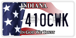 410CWK license plate in Indiana