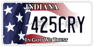 425CRY  license plate in IN