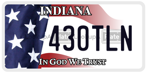430TLN  license plate in IN