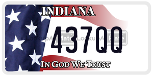 437QQ license plate in Indiana