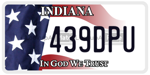 439DPU  license plate in IN